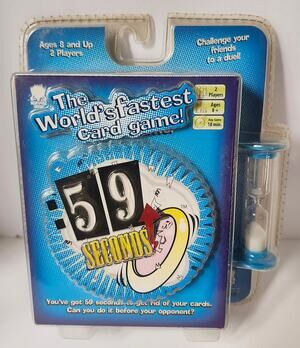 59 Seconds Card Game Sealed NOS 2 Player Family Game Ages 8+ with Timer